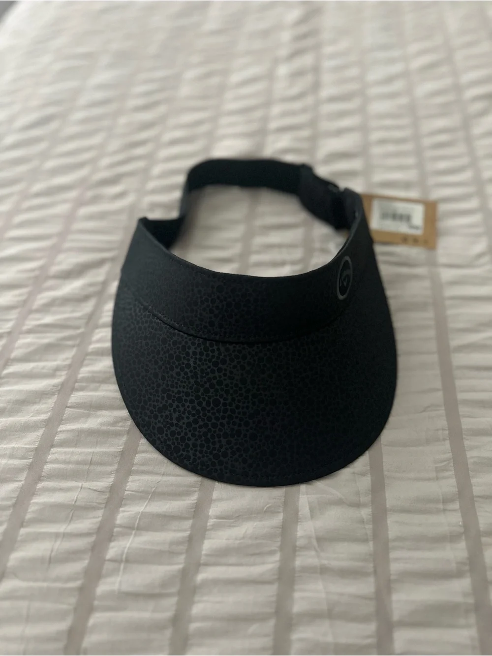 Callaway Black Ladies' Golf Visor with Subtle Dot Texture